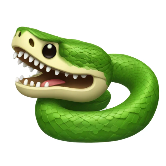 snake eating sticker