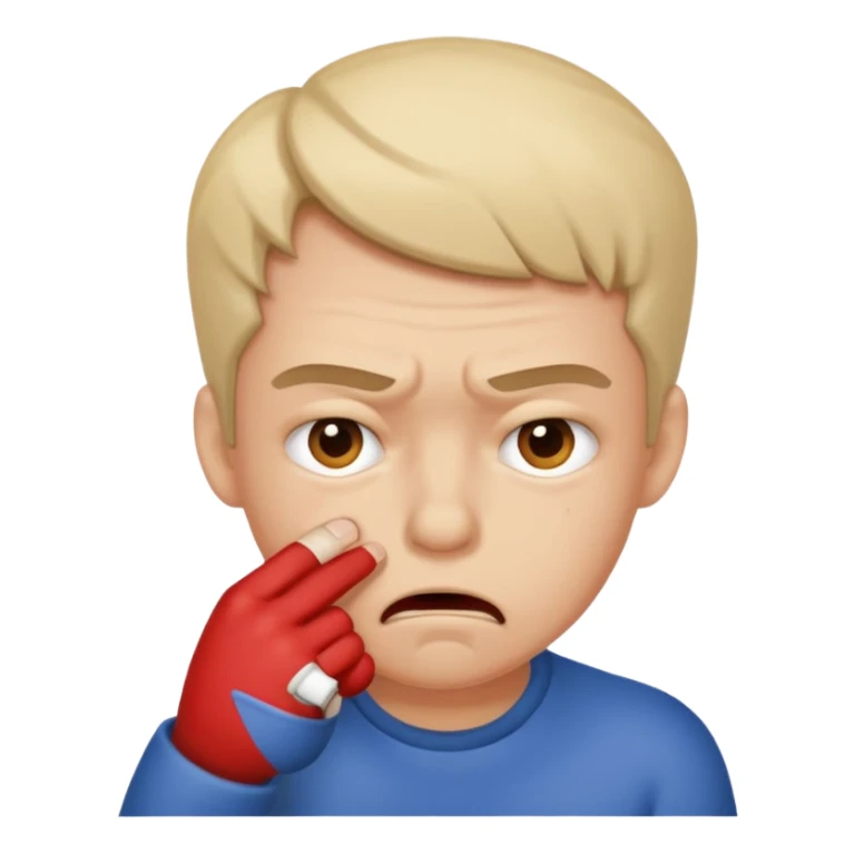 Emoji mordiéndose el dedo sticker