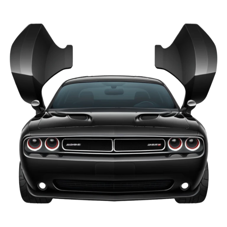 Black Dodge challenger car sticker