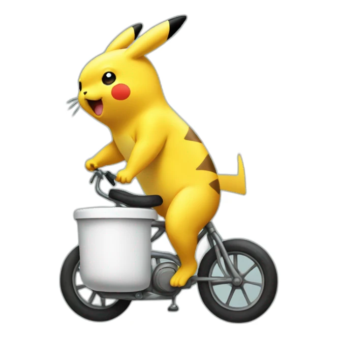 ToiletPikachu on the bike sticker