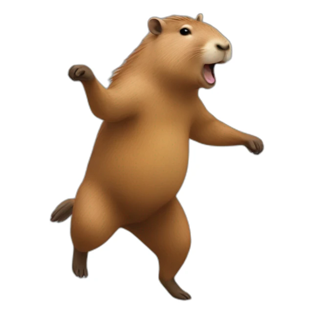 Dancing capybara sticker