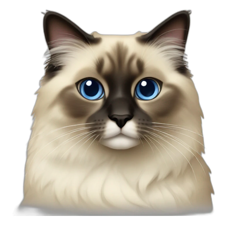 seal mitted ragdoll cat sticker