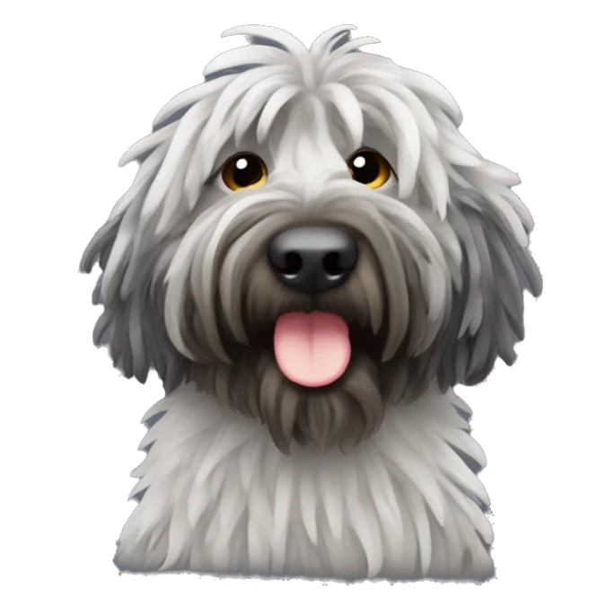 Pastore bergamasco nero marrone e grigio sticker
