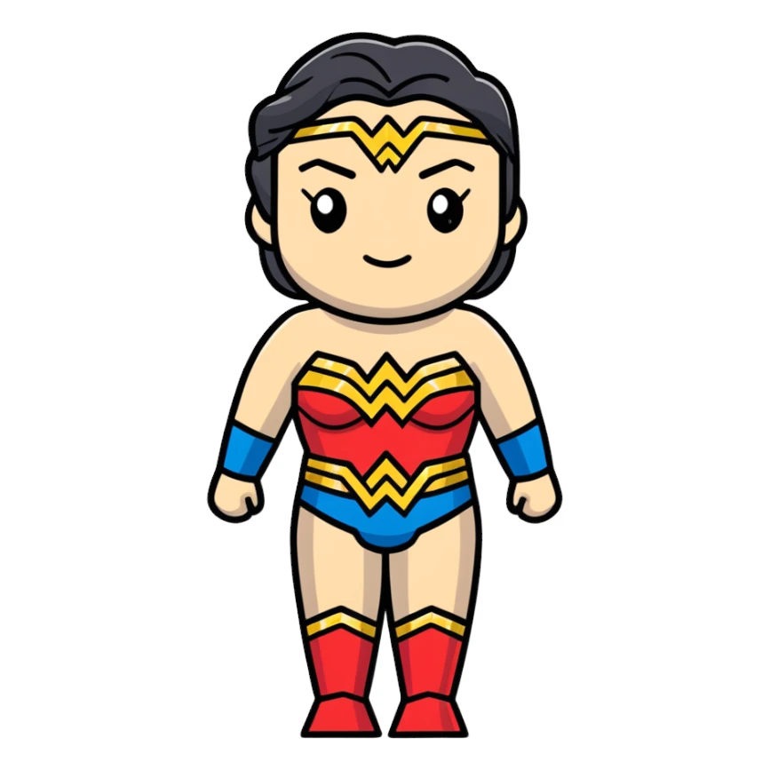 Wonder Woman superhero sticker