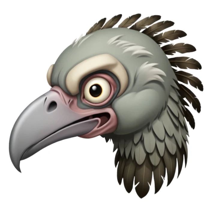 A vulture mixed with zombie sticker