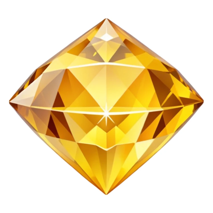 yellow topaz, diamond gem shape sticker