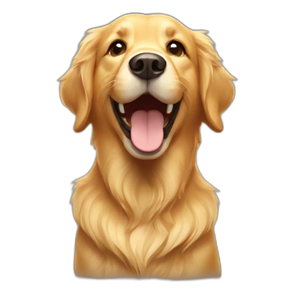 happy golden retriever sticker