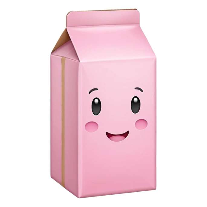 Pink milk carton sticker