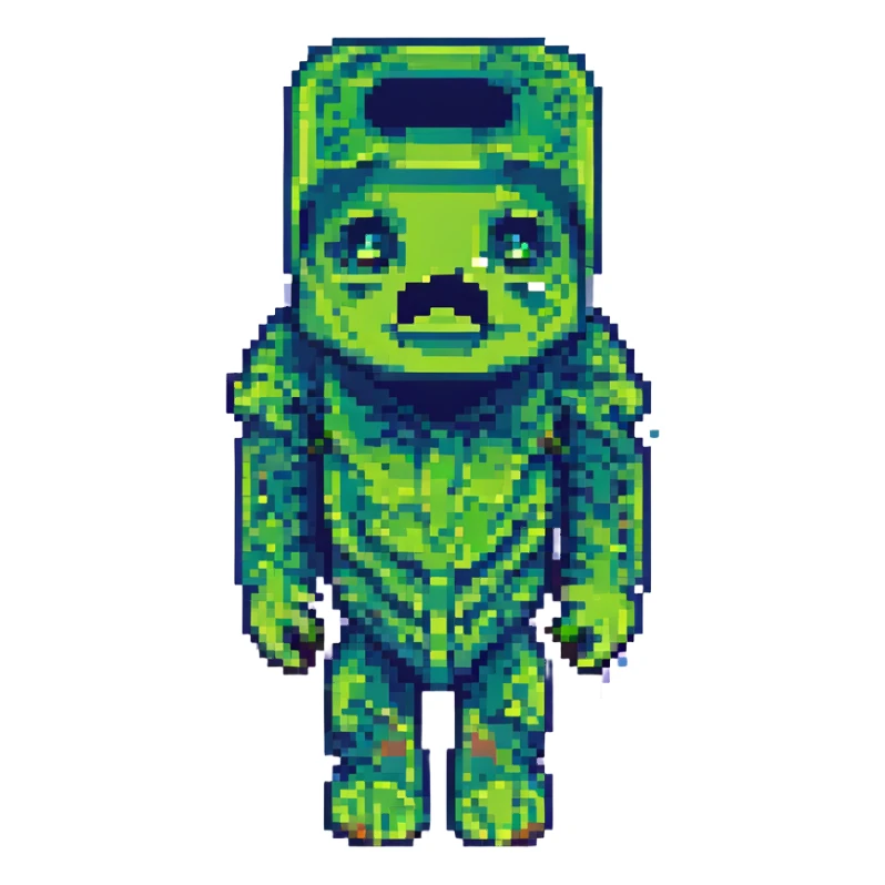 Minecraft creeper pixel art sticker