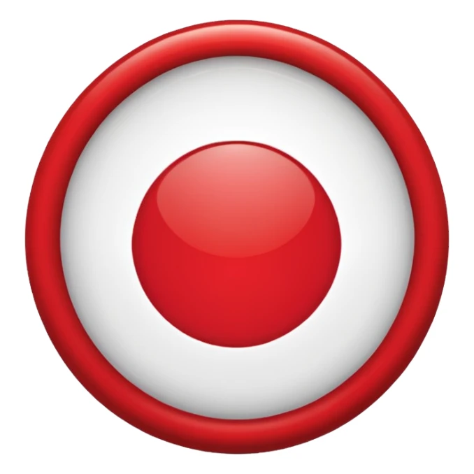 Japan flag thick white border  sticker