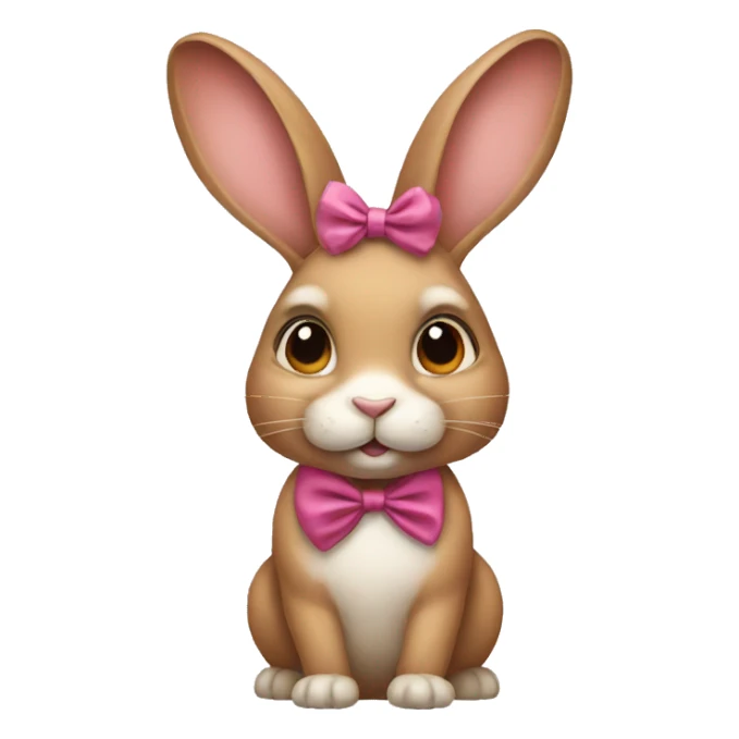 Rabbit with a  bow in her hair sticker