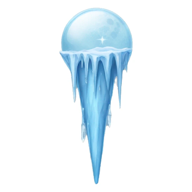 Frozen icicle moon  sticker