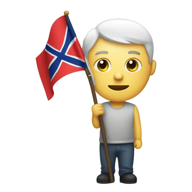 a person with flag sticker