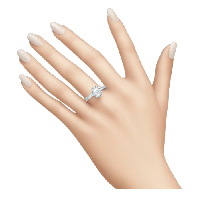 ring on a woman's hand sticker