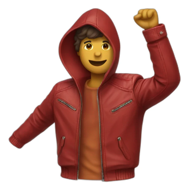 red leather jacket sticker