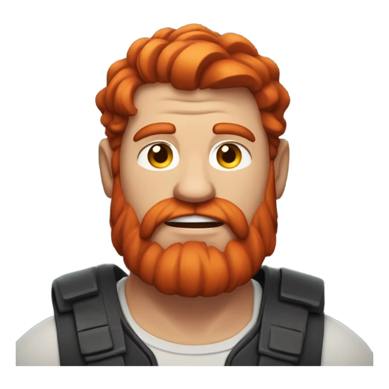 Burly red headed man  sticker