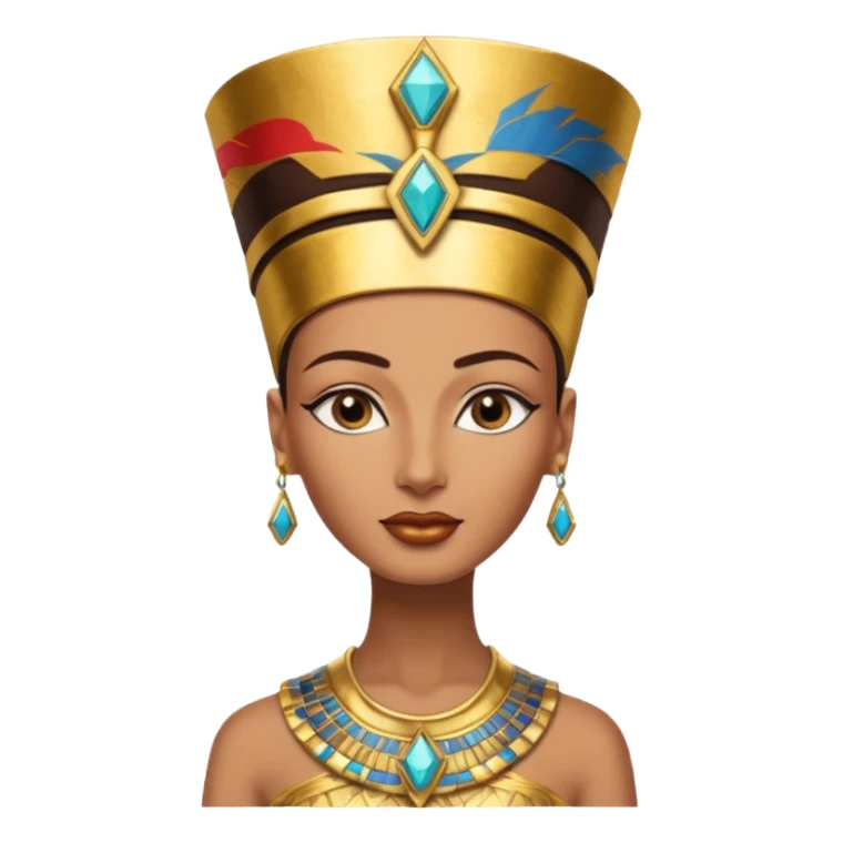 Bust of Nefertiti, only hat sticker