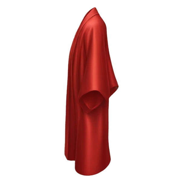 Red silk robe sticker