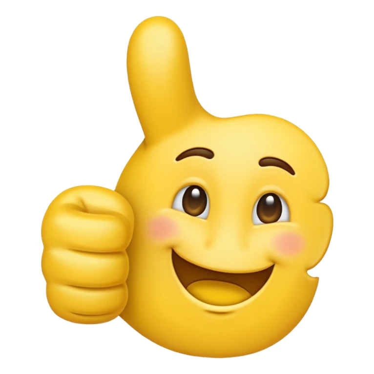 thumbs up emoji, positive and bold sticker