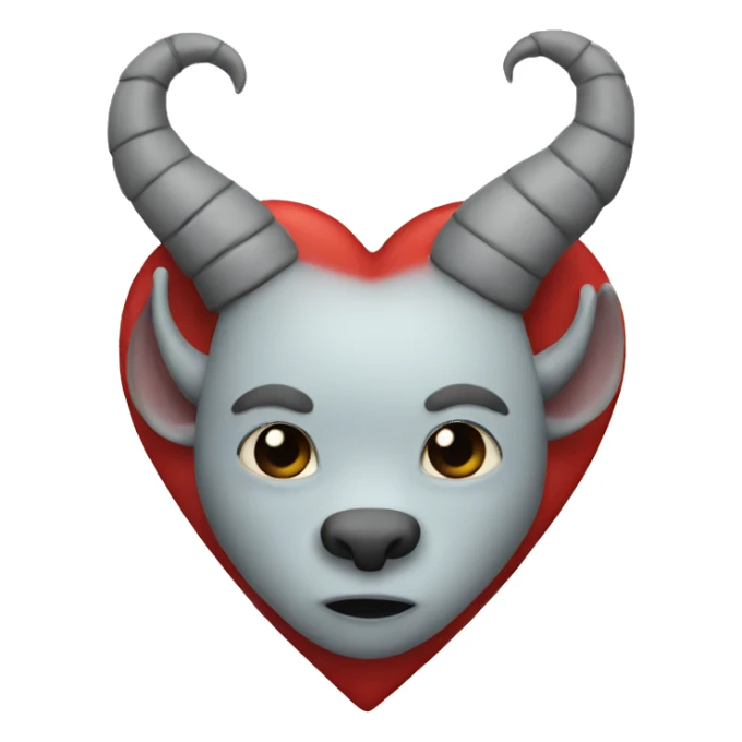 an heart with horns sticker