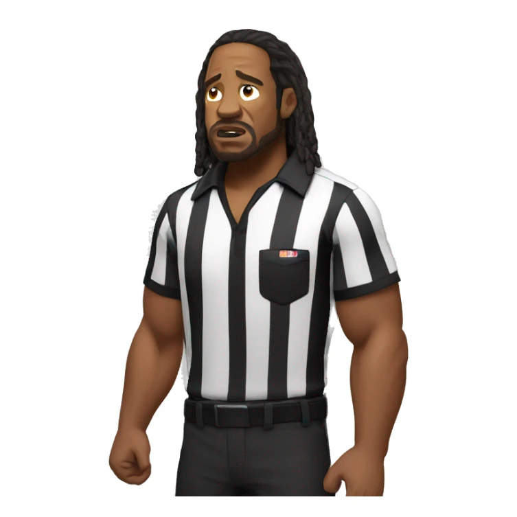 ufc referee herb dean shrugging his shoulders sticker