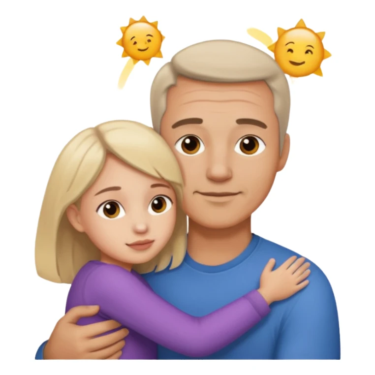 padre con su hija sticker