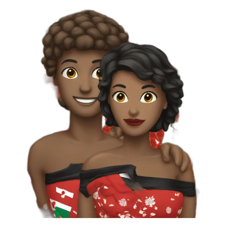 Bandeira preta e vermelha  sticker