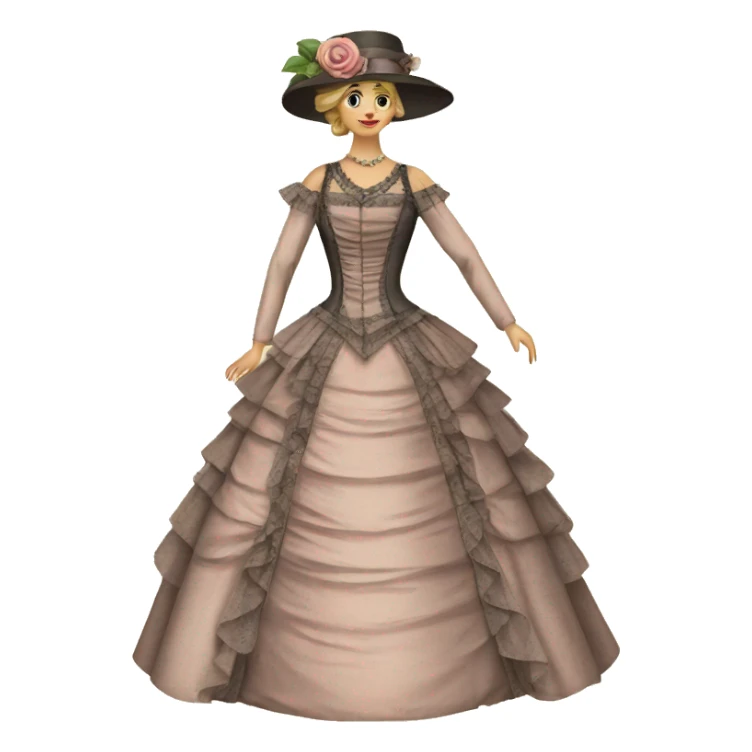 Victorian dress gown sticker