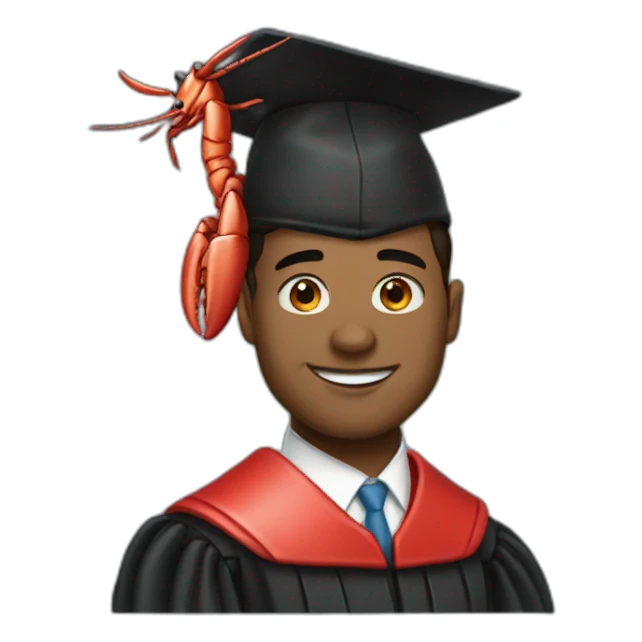 Lobster graduate sticker