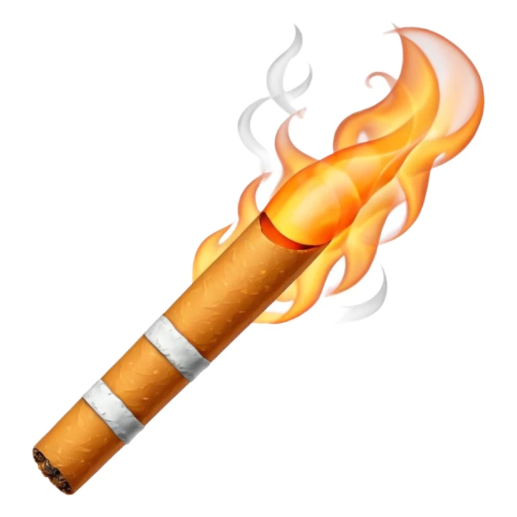 Cigarette burning sticker