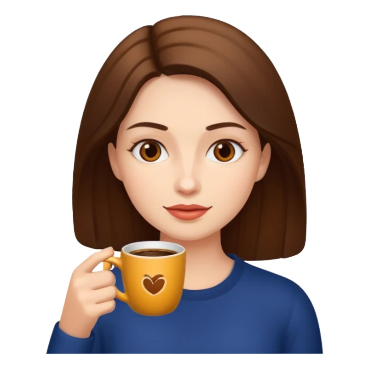 woman drinking coffee sticker