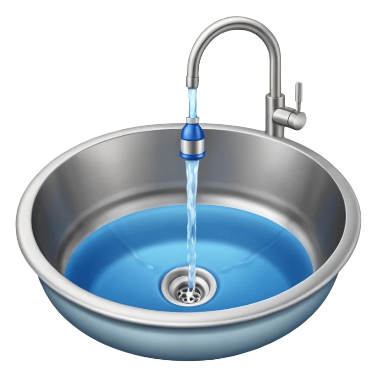 sink with running water simple emoji style sticker