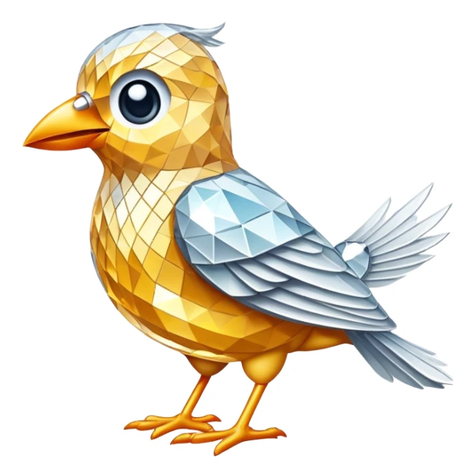 Bird made of diamonds sticker