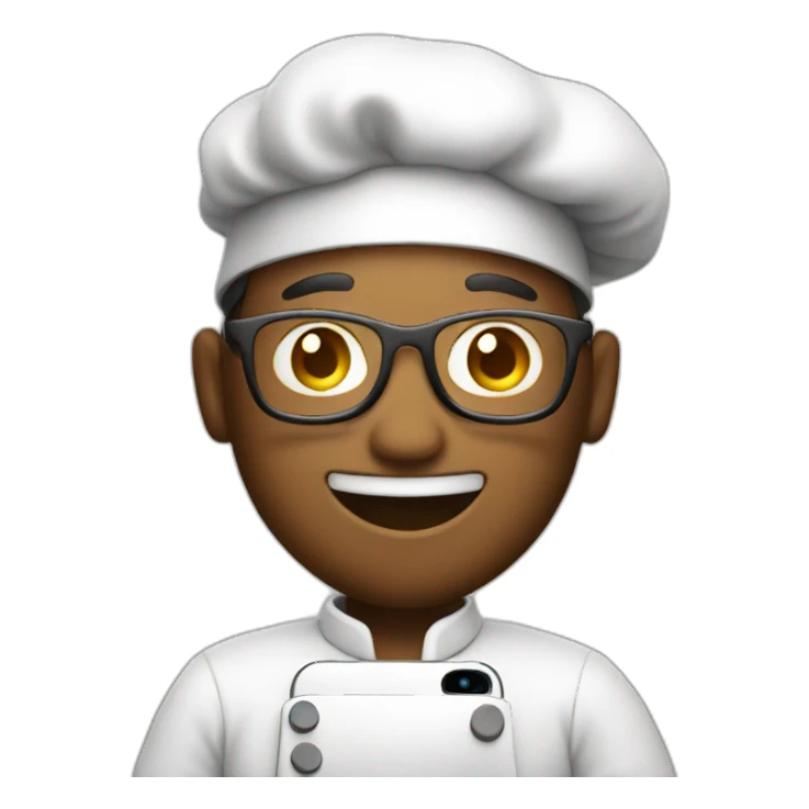 chef with phone sticker