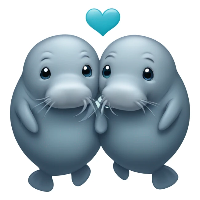 Manatees in love sticker
