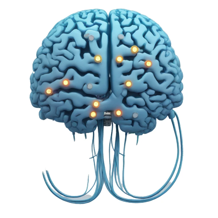 AI brain wires circuit sticker