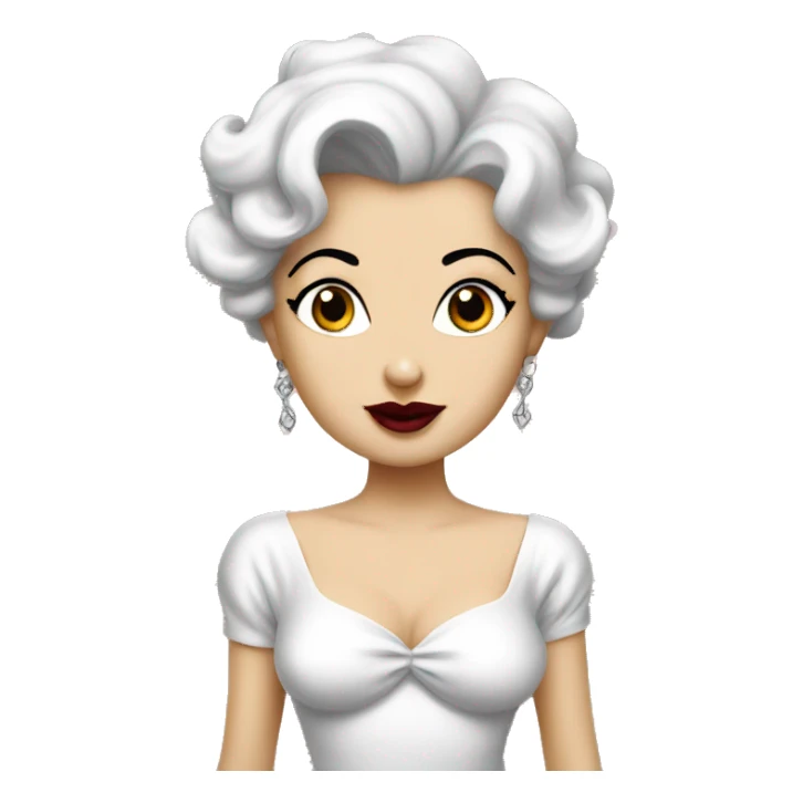 White Betty boop sticker