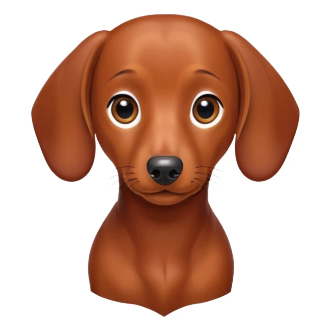 Reddish brown dachshund  sticker