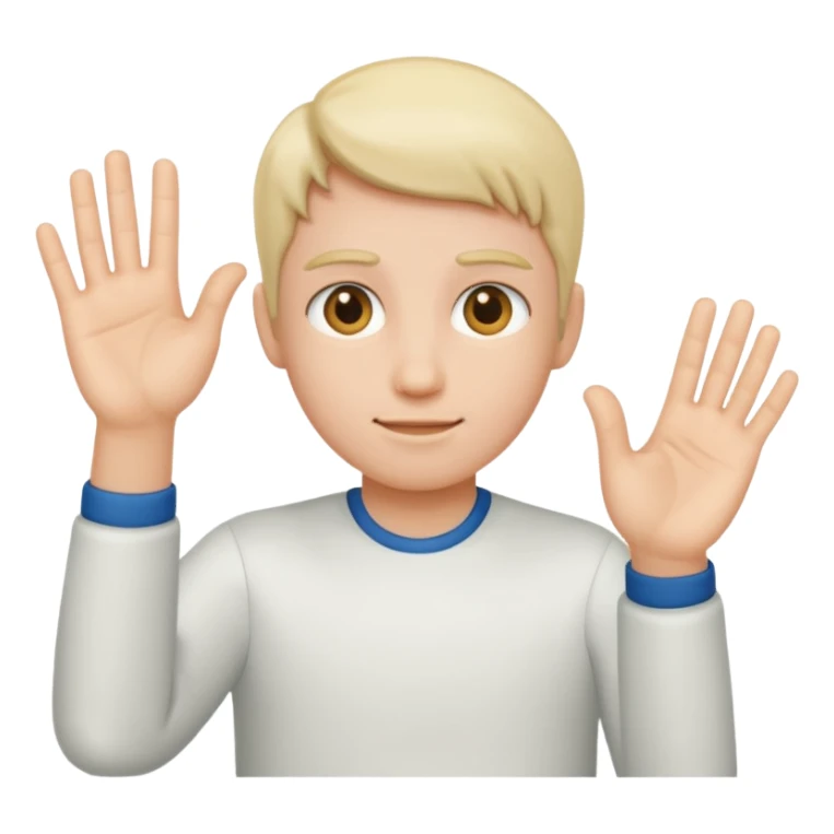 Someone doing the 6 7 hand movement sticker