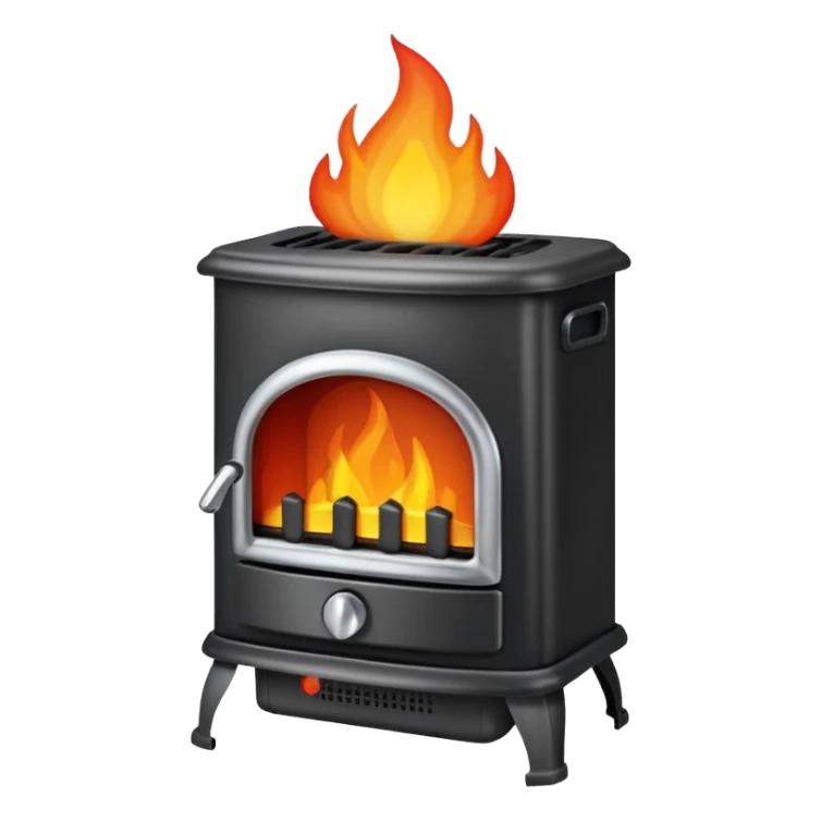 kettele with bottom heating need flame sticker