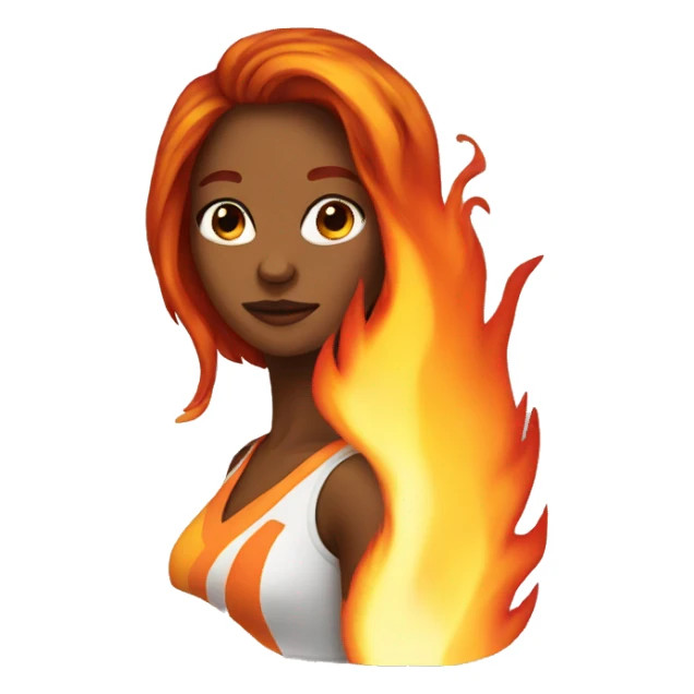girl on fire sticker