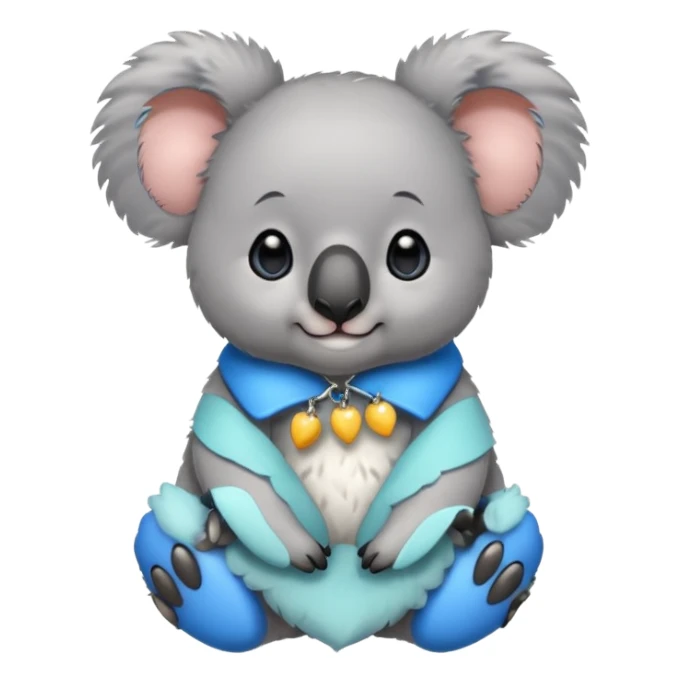 Koala with blue earrings sticker
