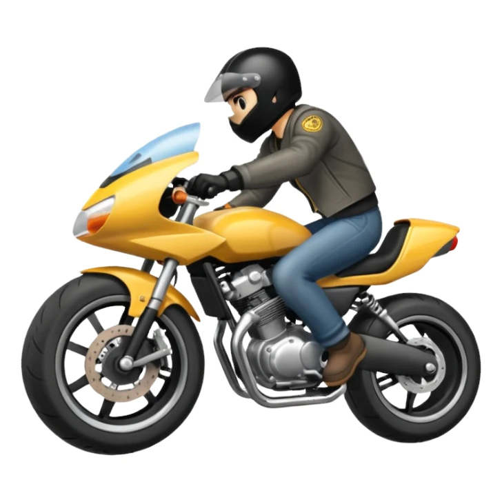 Motorcycle wheelie sticker