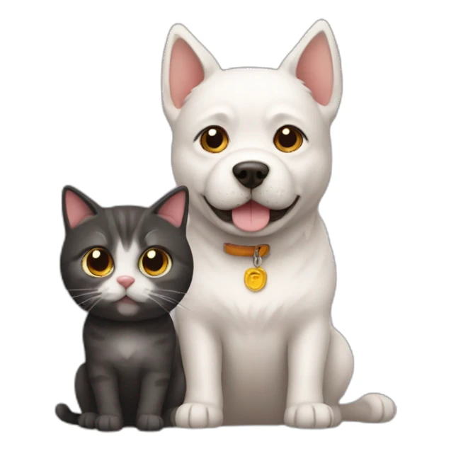 dog with a cat sticker