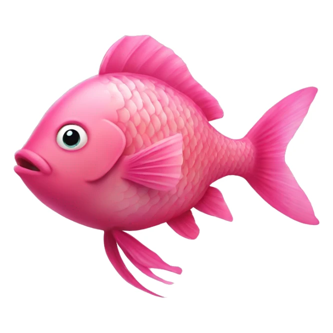 A beautiful pink fish with long tail  sticker
