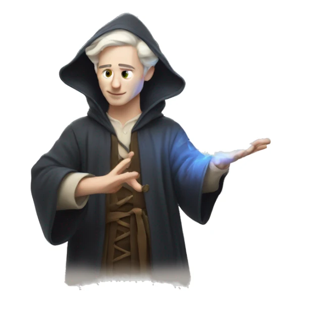 Pale guy Casting a spell sticker