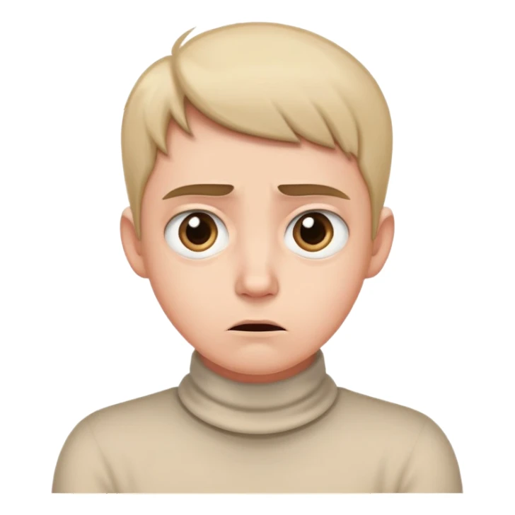 face with two hands around neck, wide eyes, annoyed expression sticker