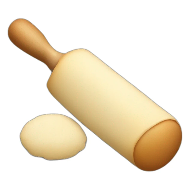 Dough being rolled by a rolling pin sticker