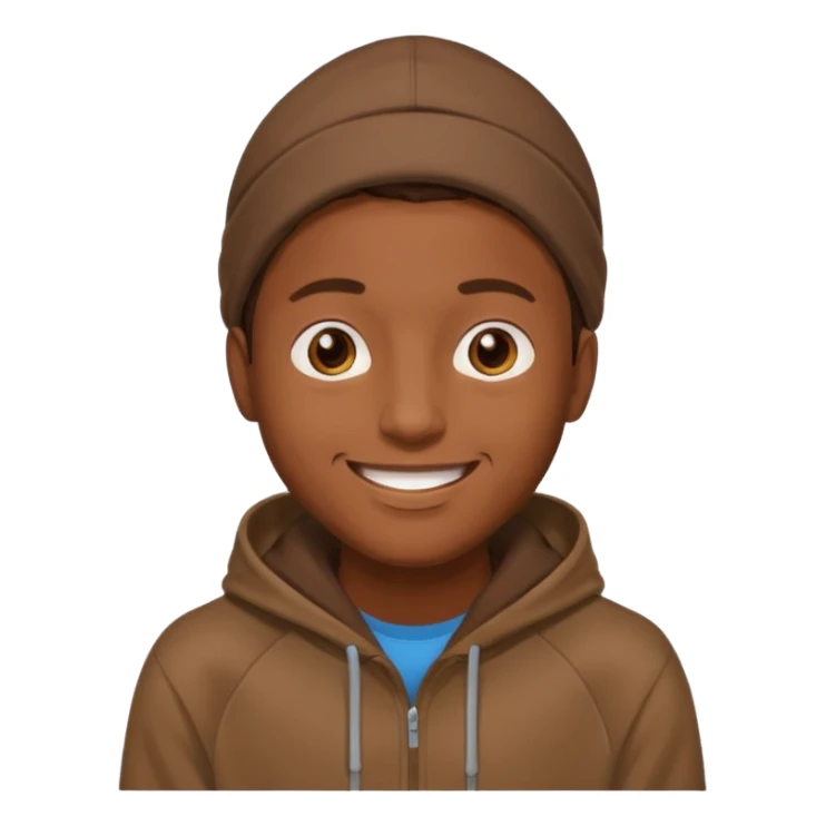 man with brown hoodie sticker