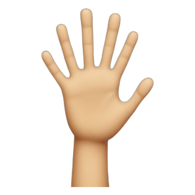 hand with one toy finger sticker